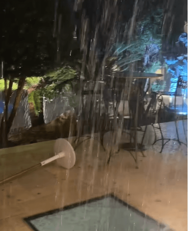 Robert Geiss postet ein Video auf Instagram von dem Unwetter.