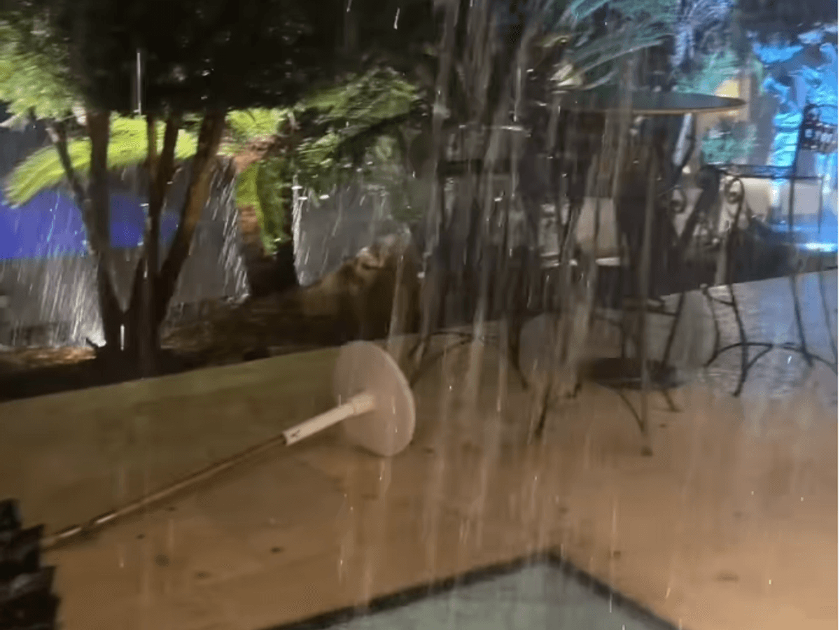 Robert Geiss postet ein Video auf Instagram von dem Unwetter.