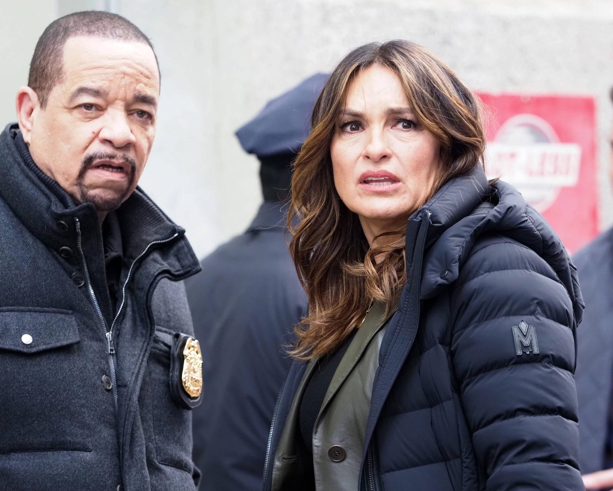 Ice-T und Mariska Hargitay am Set von„Law & Order: Special Victims Unit“.