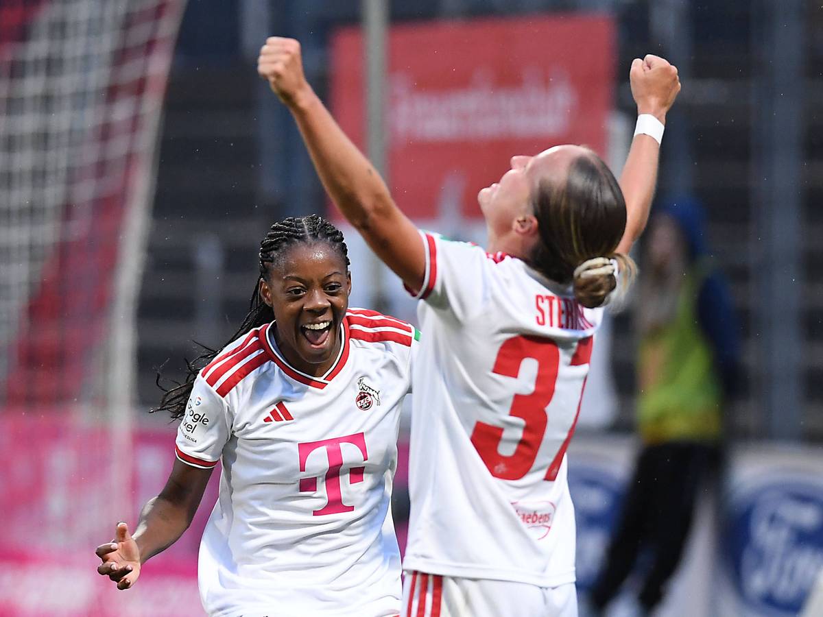 Torjubel in der Frauen-Bundesliga beim 1. FC Köln.