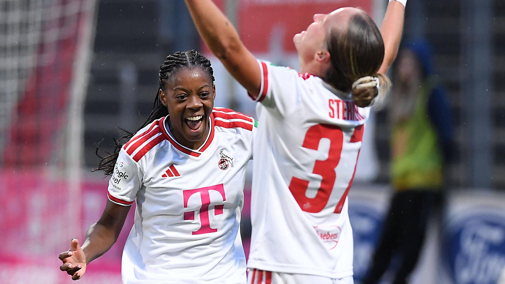 Torjubel in der Frauen-Bundesliga beim 1. FC Köln.