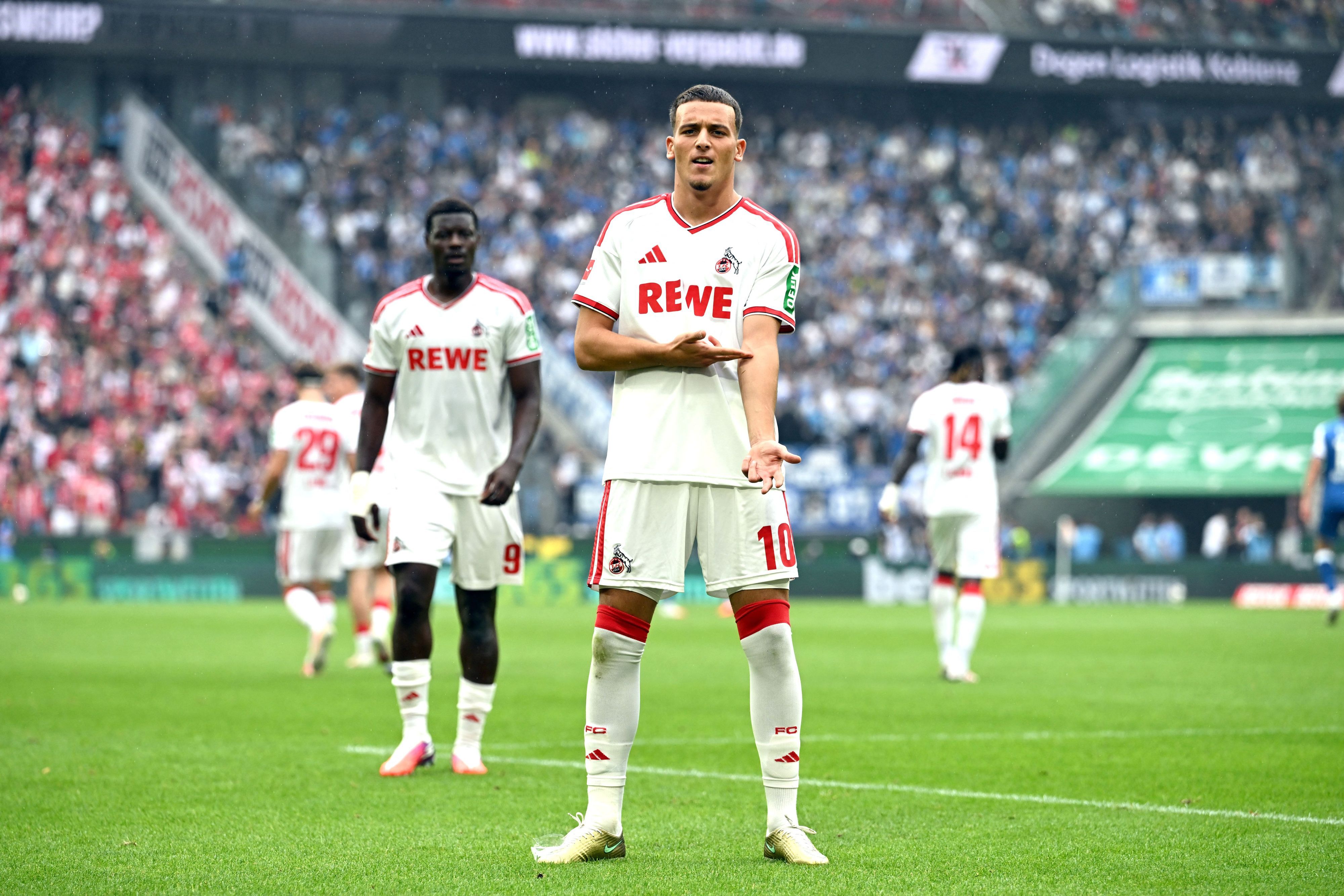 Said El Mala (1. FC Köln) bejubelt sein Tor zum 1:1 gegen die TSG Hoffenheim.