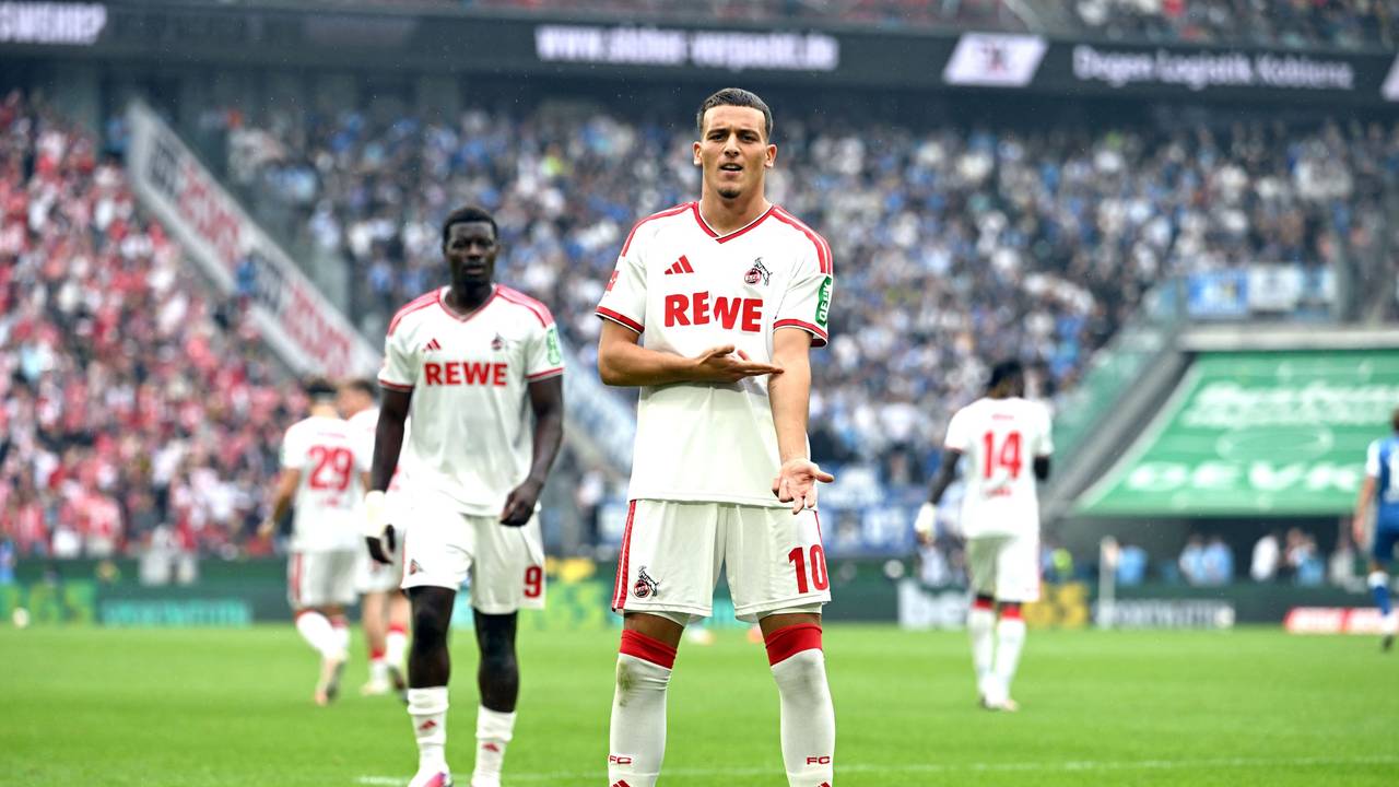 Said El Mala (1. FC Köln) bejubelt sein Tor zum 1:1 gegen die TSG Hoffenheim.