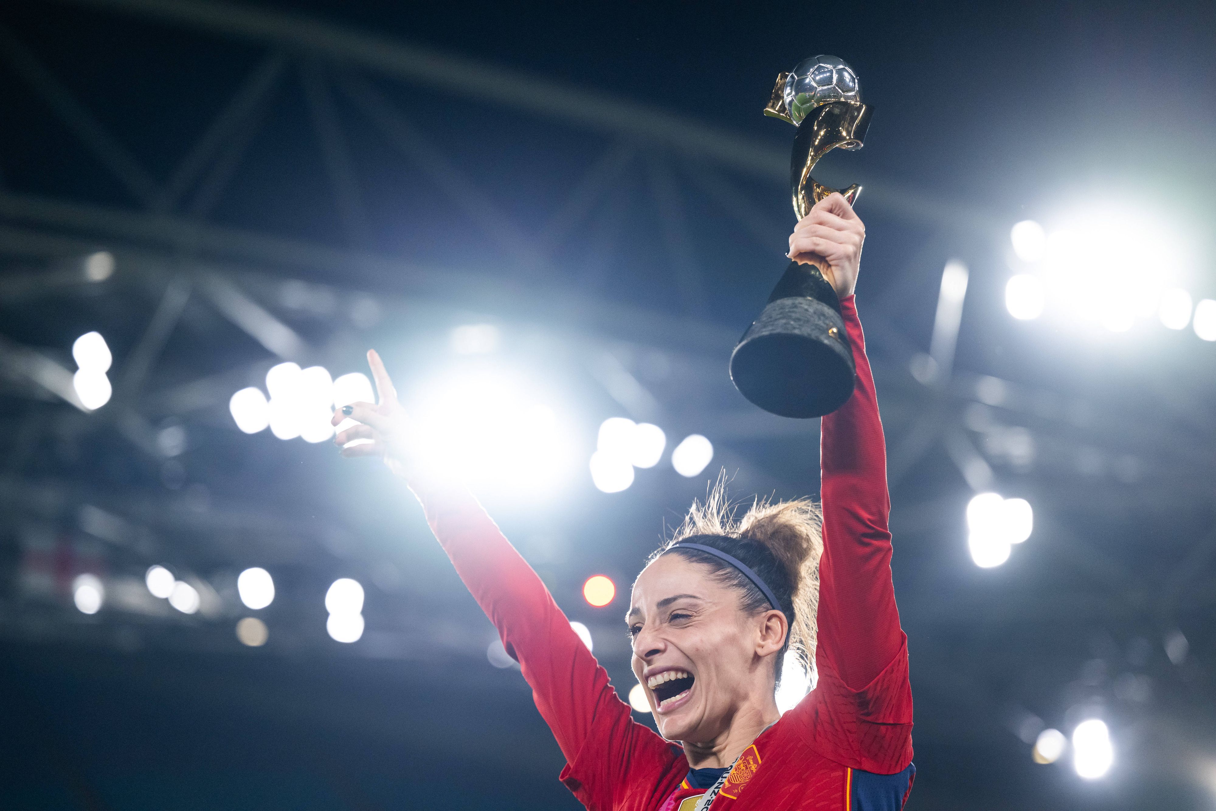 Esther Gonzalez nach Spaniens WM-Triumph im Jahr 2023.
