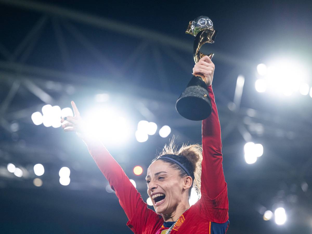 Esther Gonzalez nach Spaniens WM-Triumph im Jahr 2023.