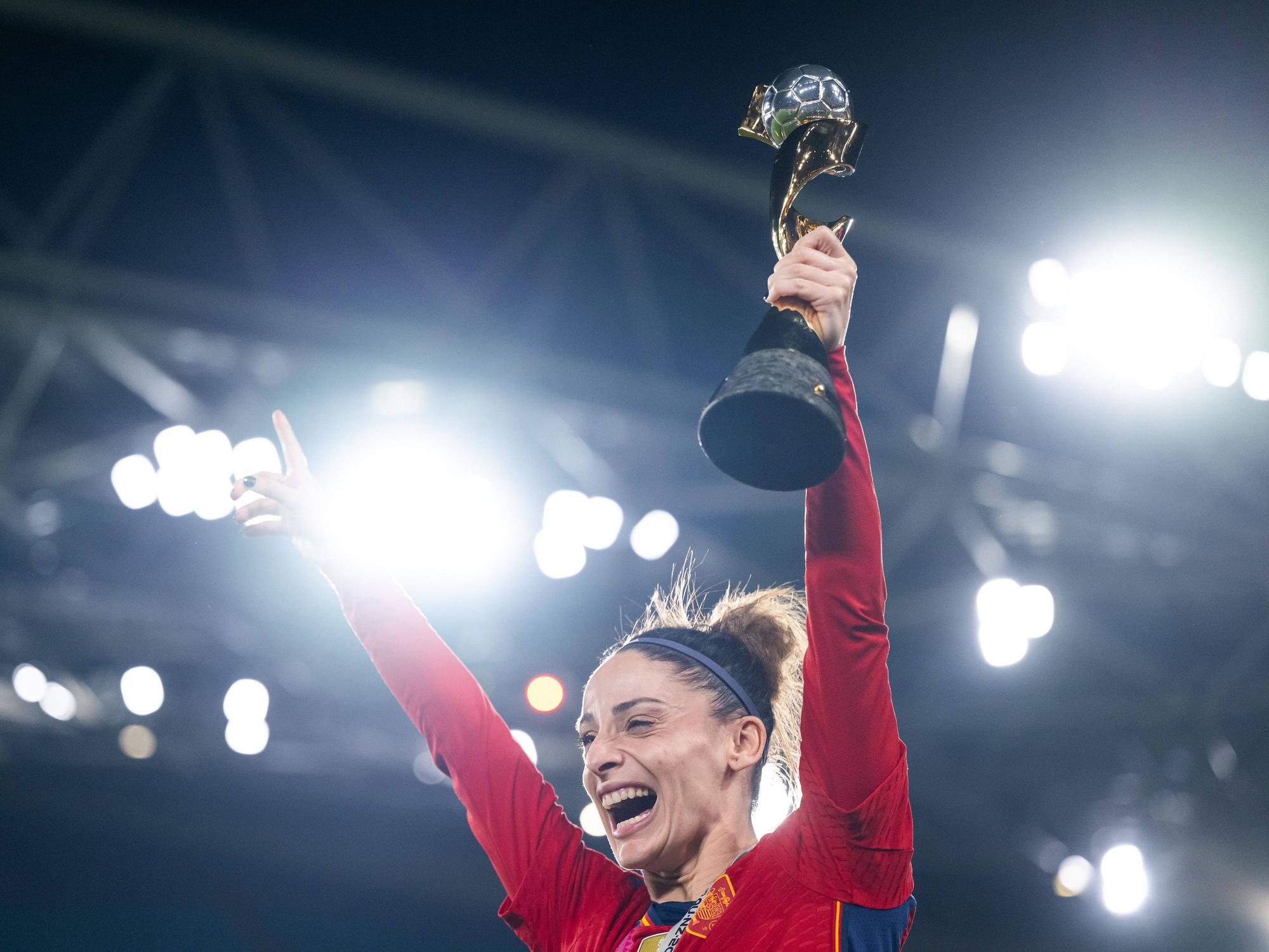 Esther Gonzalez nach Spaniens WM-Triumph im Jahr 2023.