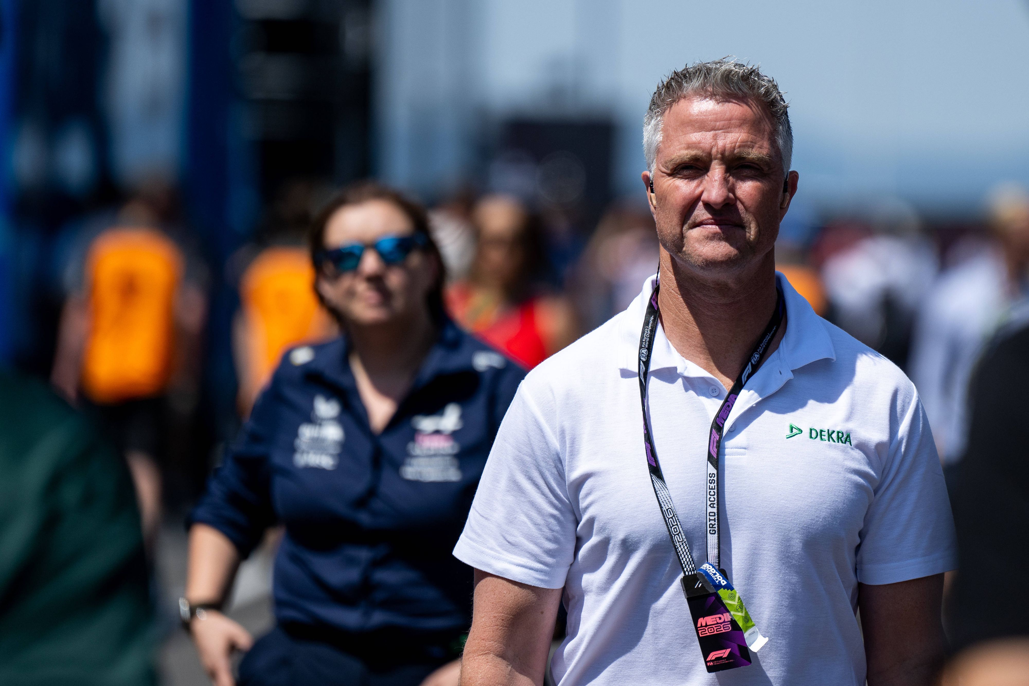 Ralf Schumacher auf dem Hungaroring in Budapest beim Großen Preis von Ungarn als TV-Experte.