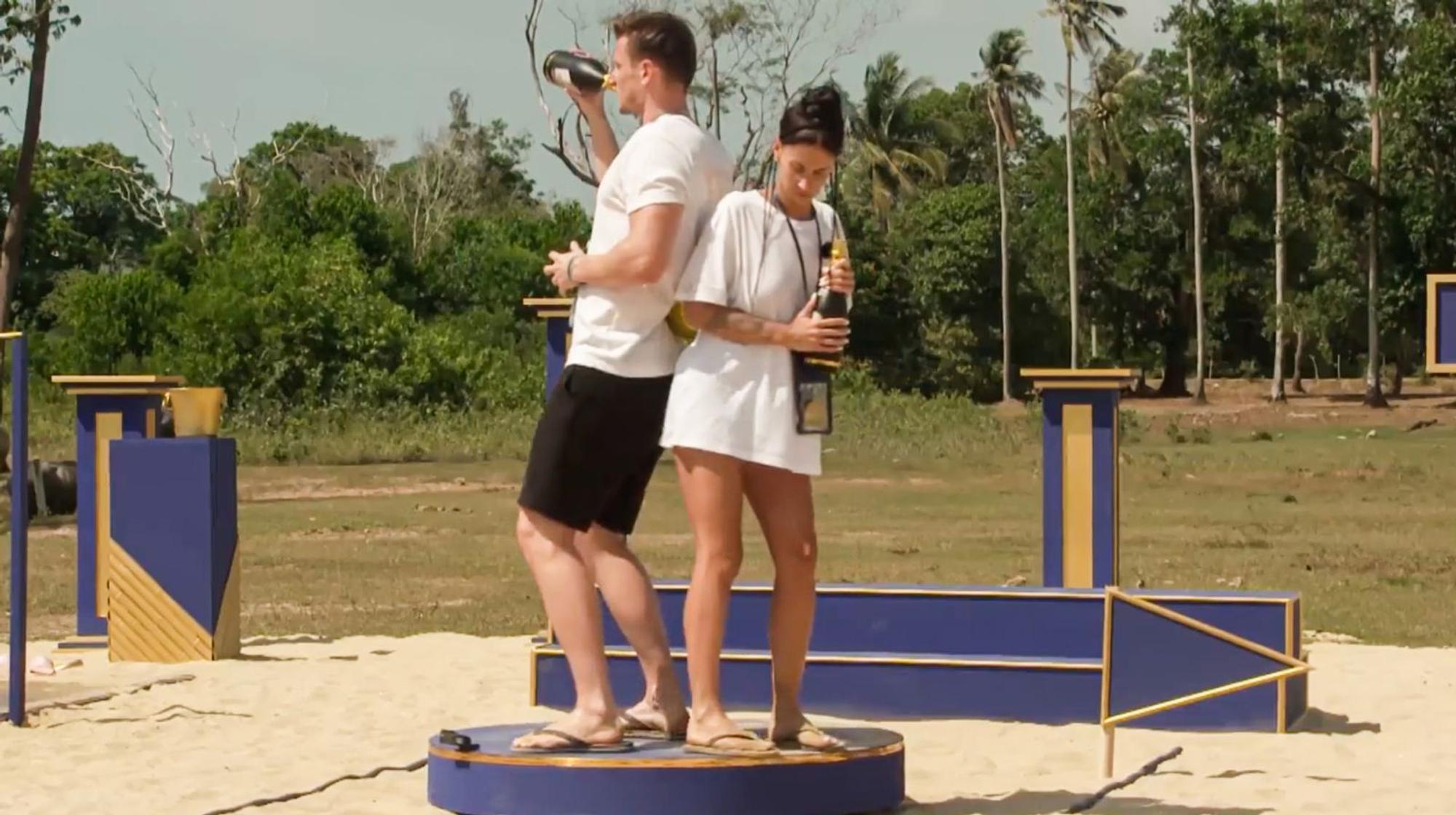 Tommy und Frenzy werden beim „Kopfgeld-Spiel“ Zweite. (Bild: Joyn)