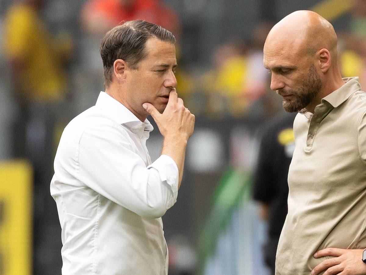 Nachdenklich im Gespräch: Lars Ricken und Ole Book.