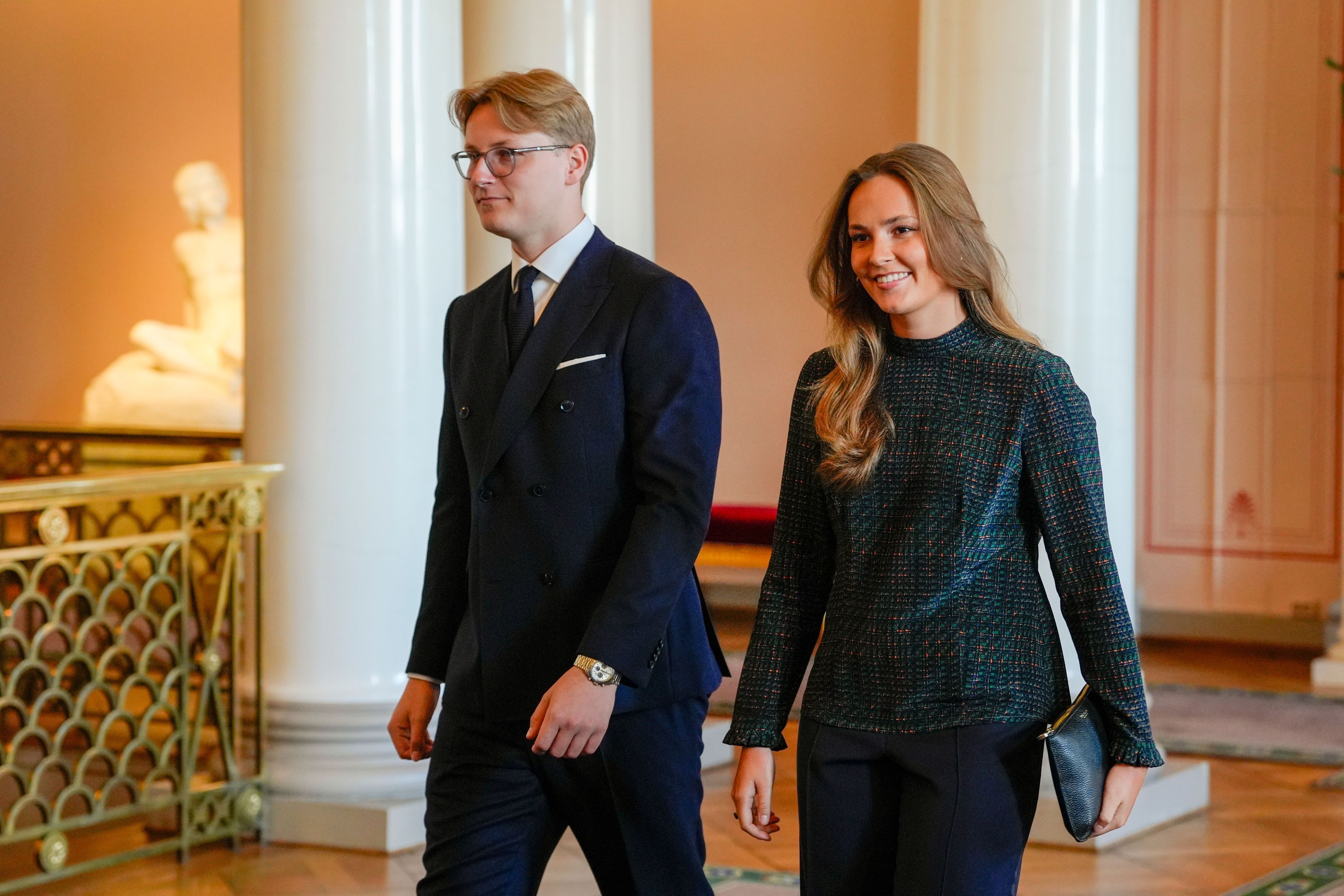 Prinz Sverre Magnus und Norwegens Prinzessin Ingrid Alexandra kommen zu einem Empfang für die norwegischen Athleten der Paralympics in Mailand und Cortina 2026.
