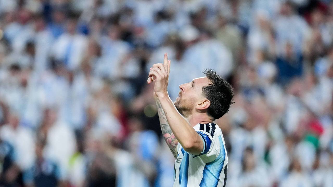 Torjubel von Lionel Messi.