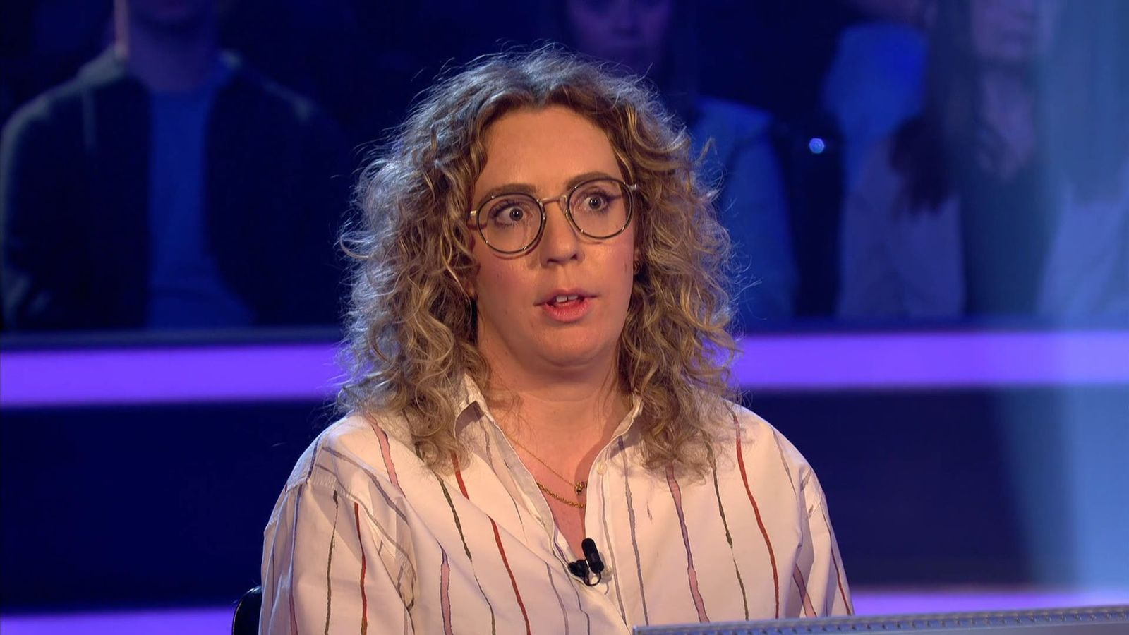 Von der 32.000-Euro-Marke plumpste Katharina Heun unsanft auf 500. Ihr Zusatzjoker hatte sie auf eine falsche Fährte gelockt. (Bild: RTL)
