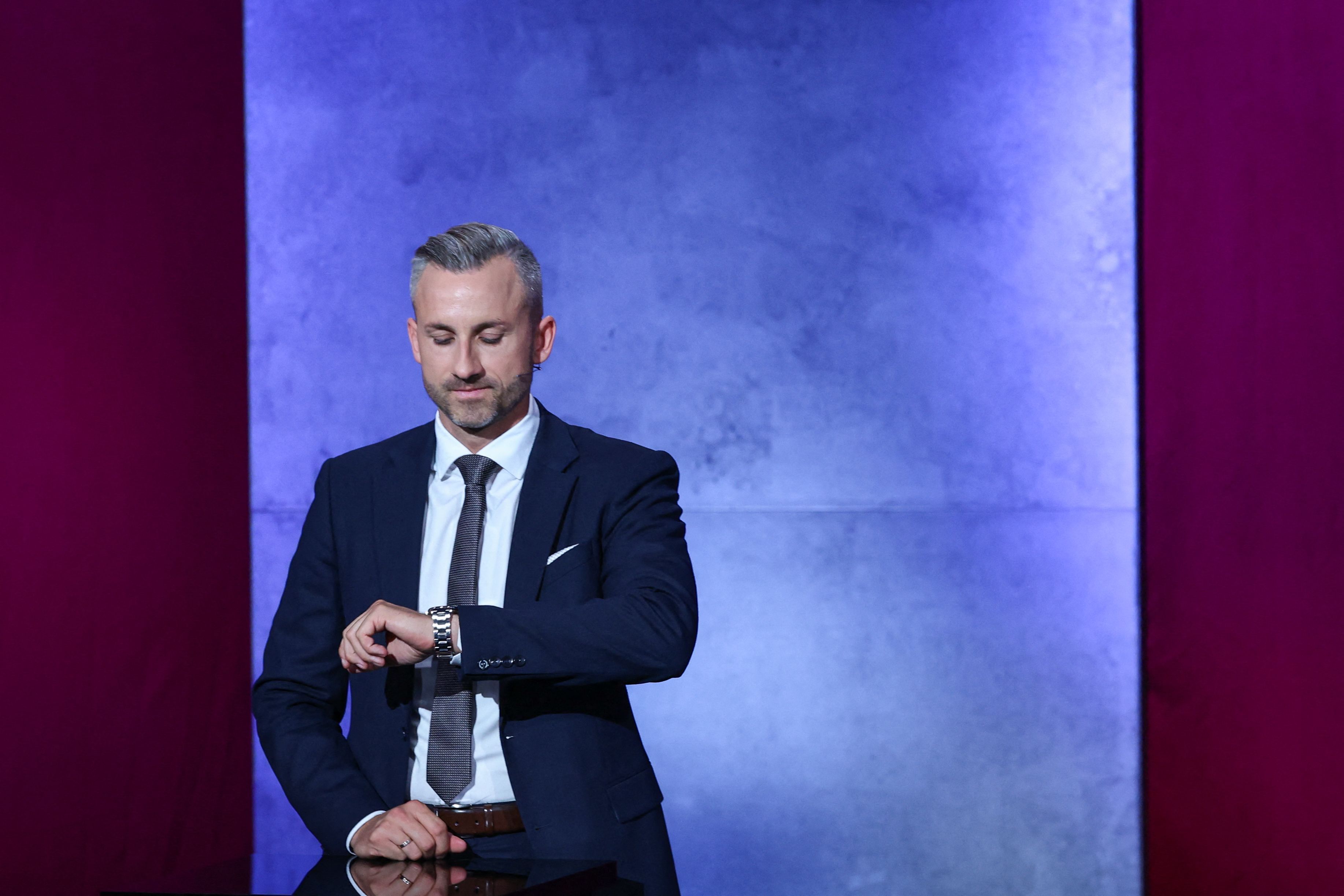 Ulrich Siegmund, AfD-Spitzenkandidat für die Landtagswahl, während der Debatte mit Sachsen-Anhalts Ministerpräsident Sven Schulze (CDU) am 26. August.