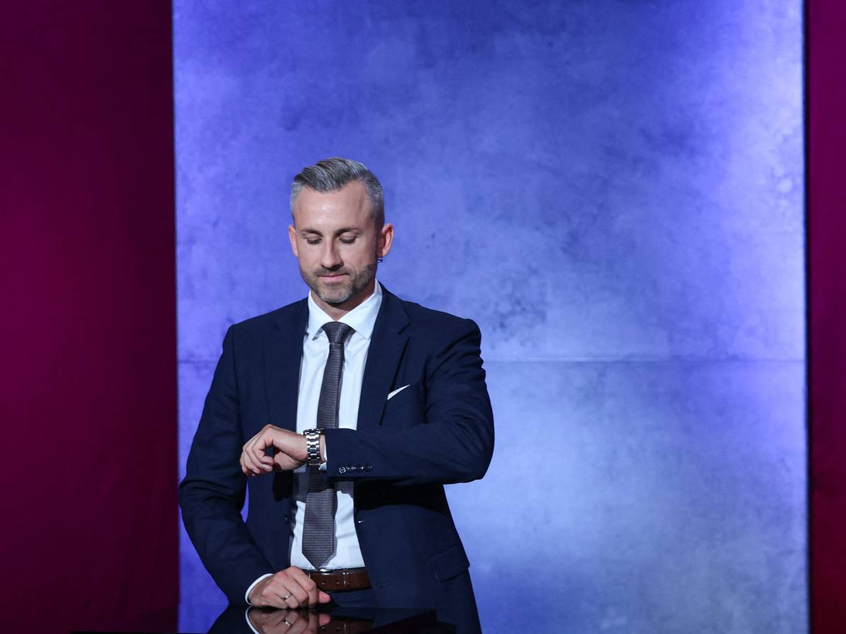 Ulrich Siegmund, AfD-Spitzenkandidat für die Landtagswahl, während der Debatte mit Sachsen-Anhalts Ministerpräsident Sven Schulze (CDU) am 26. August.