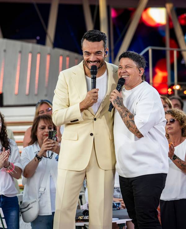 Giovanni Zarrella und Kerstin Ott auf der Bühne.
