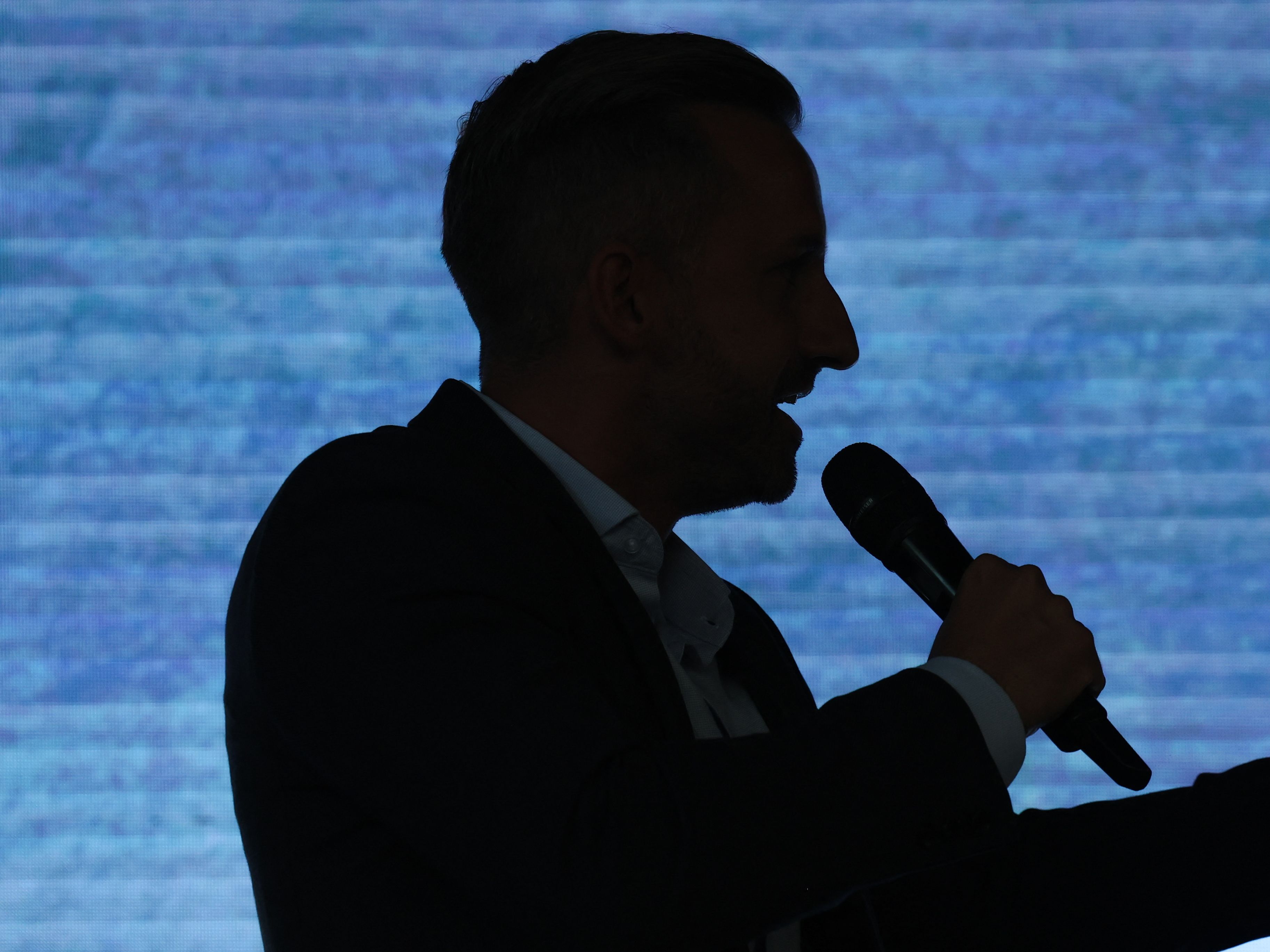 AfD-Spitzenkandidat Ulrich Siegmund spricht auf einem Bürgerdialog zur Landtagswahl 2026 in Sachsen-Anhalt.