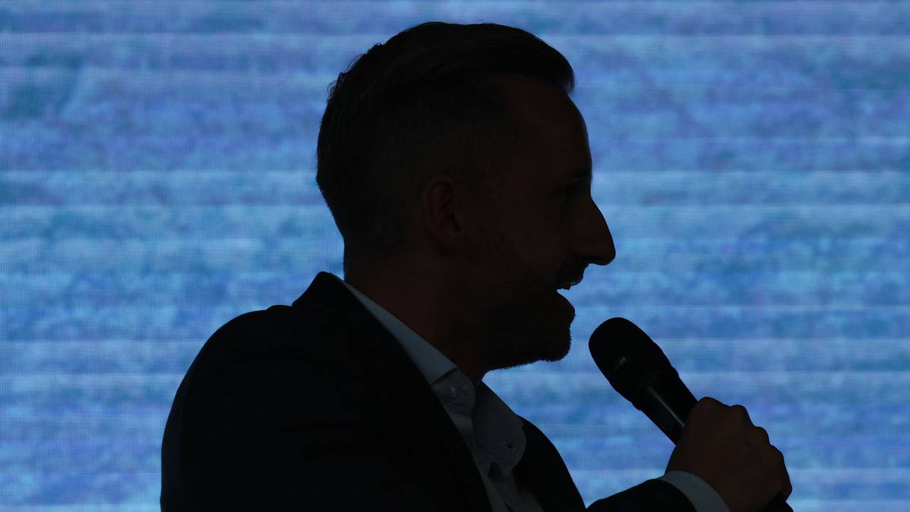 AfD-Spitzenkandidat Ulrich Siegmund spricht auf einem Bürgerdialog zur Landtagswahl 2026 in Sachsen-Anhalt.