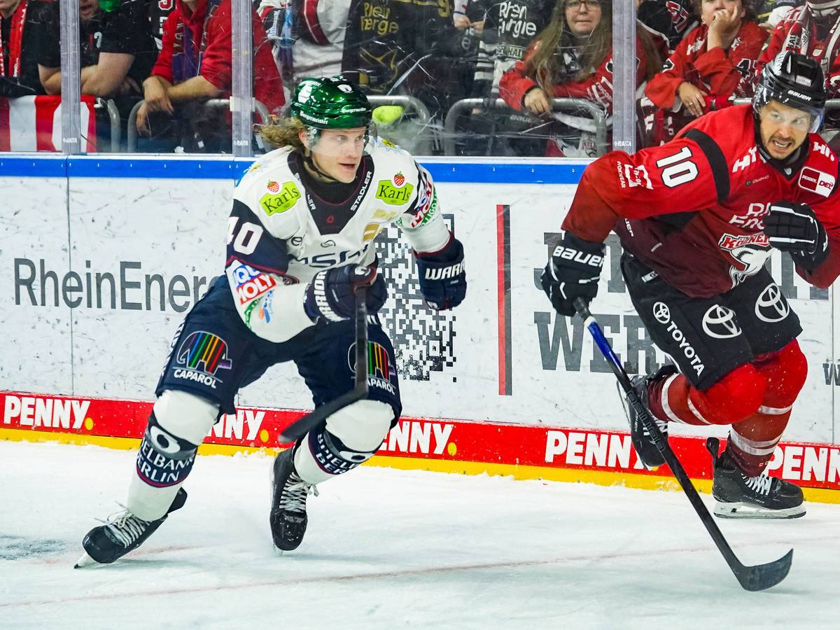Die Kölner Haie gegen Eisbären Berlin der LANXESS arena Köln.