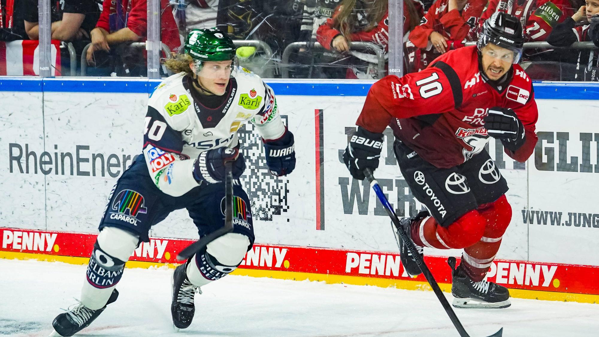 Die Kölner Haie gegen Eisbären Berlin der LANXESS arena Köln.