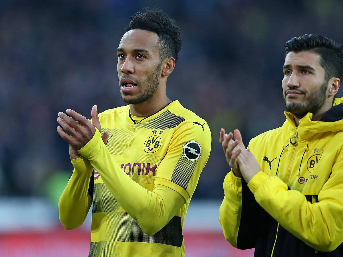 Pierre-Emerick Aubameyang und Nuri Sahin bedanken sich bei den Fans.