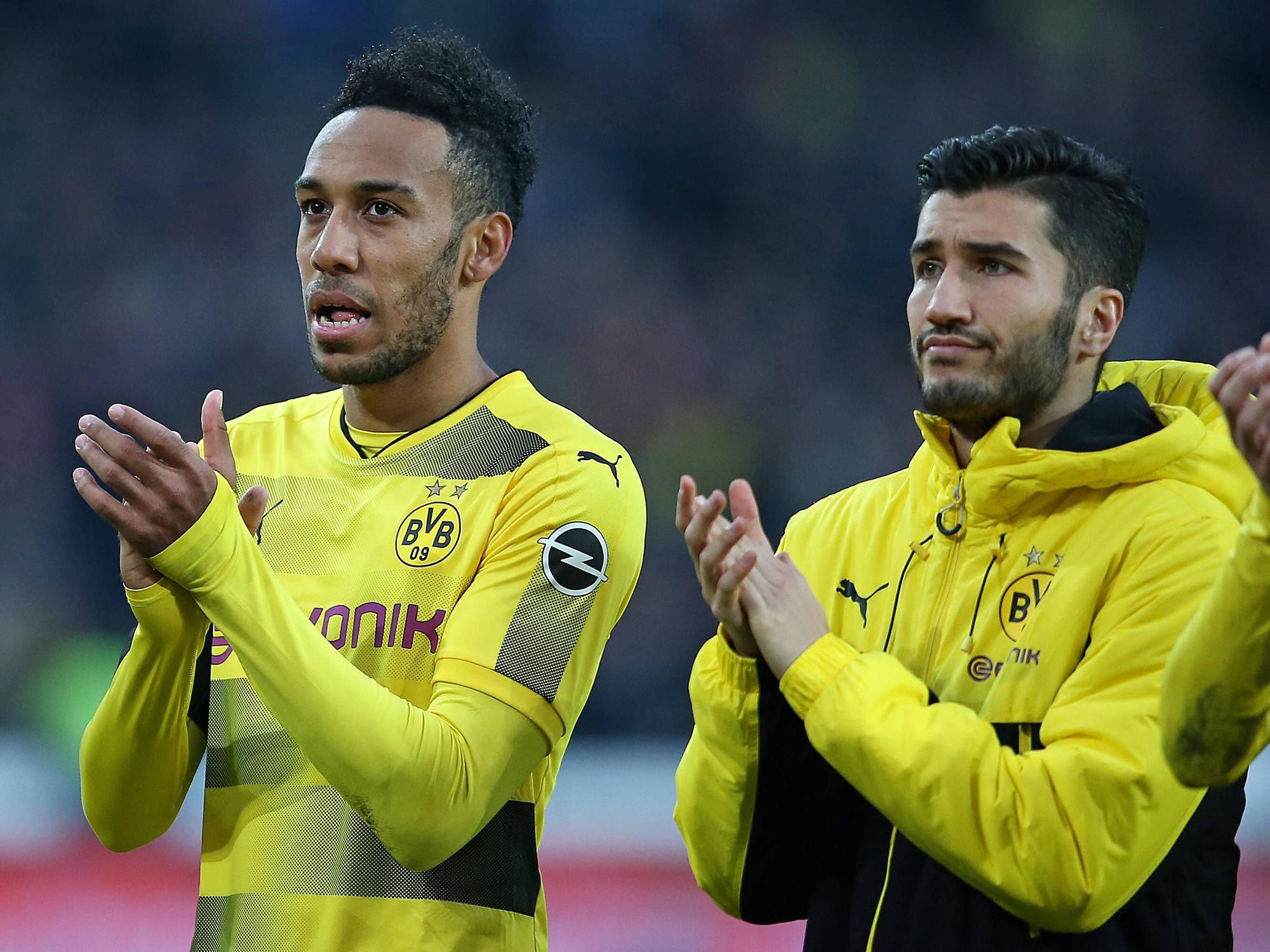 Pierre-Emerick Aubameyang und Nuri Sahin bedanken sich bei den Fans.