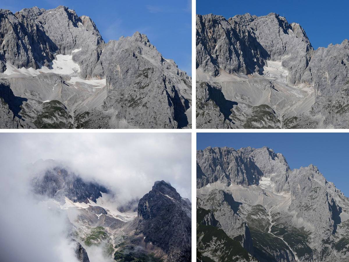 Zugspitze und Höllentalferner Gletscher