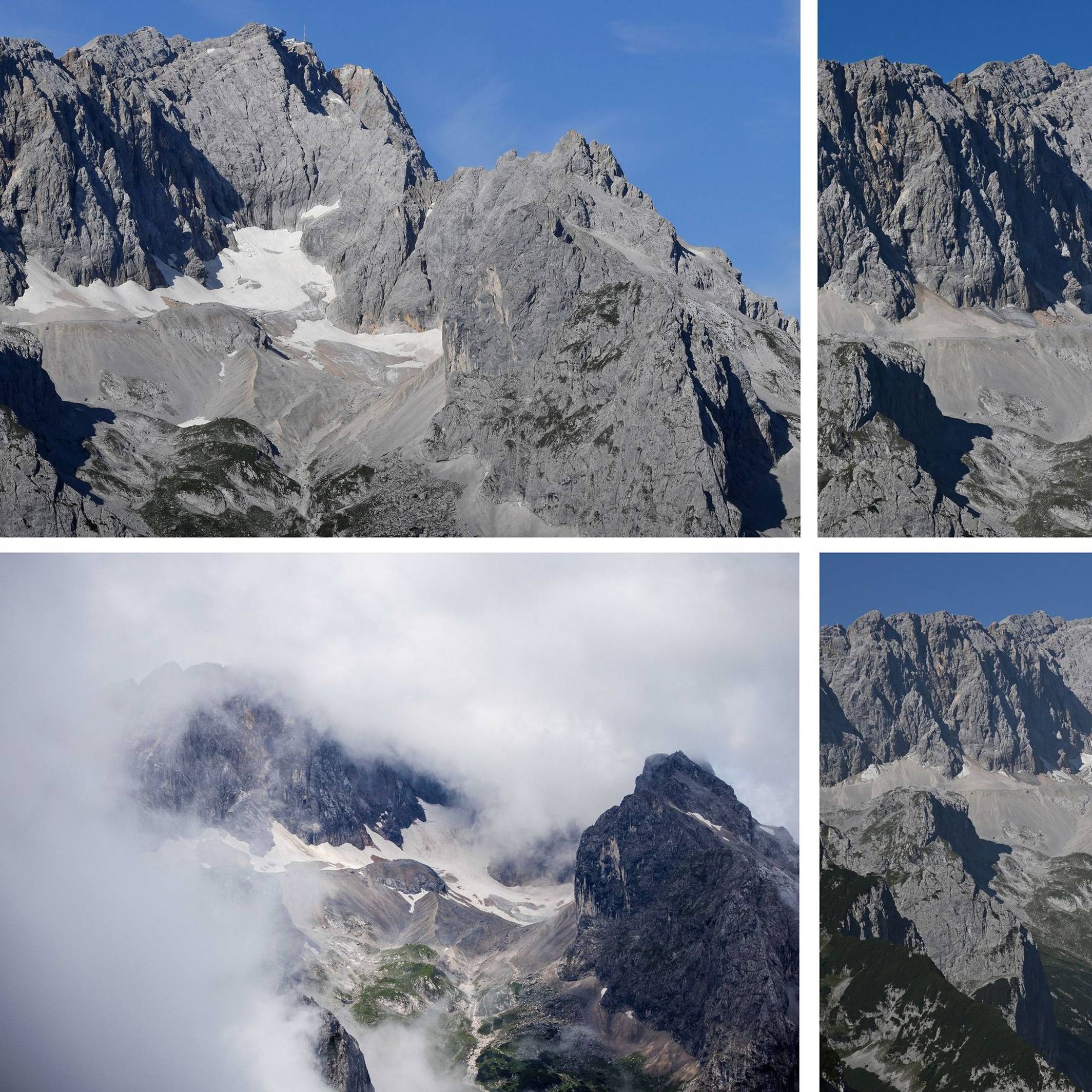 Zugspitze und Höllentalferner Gletscher