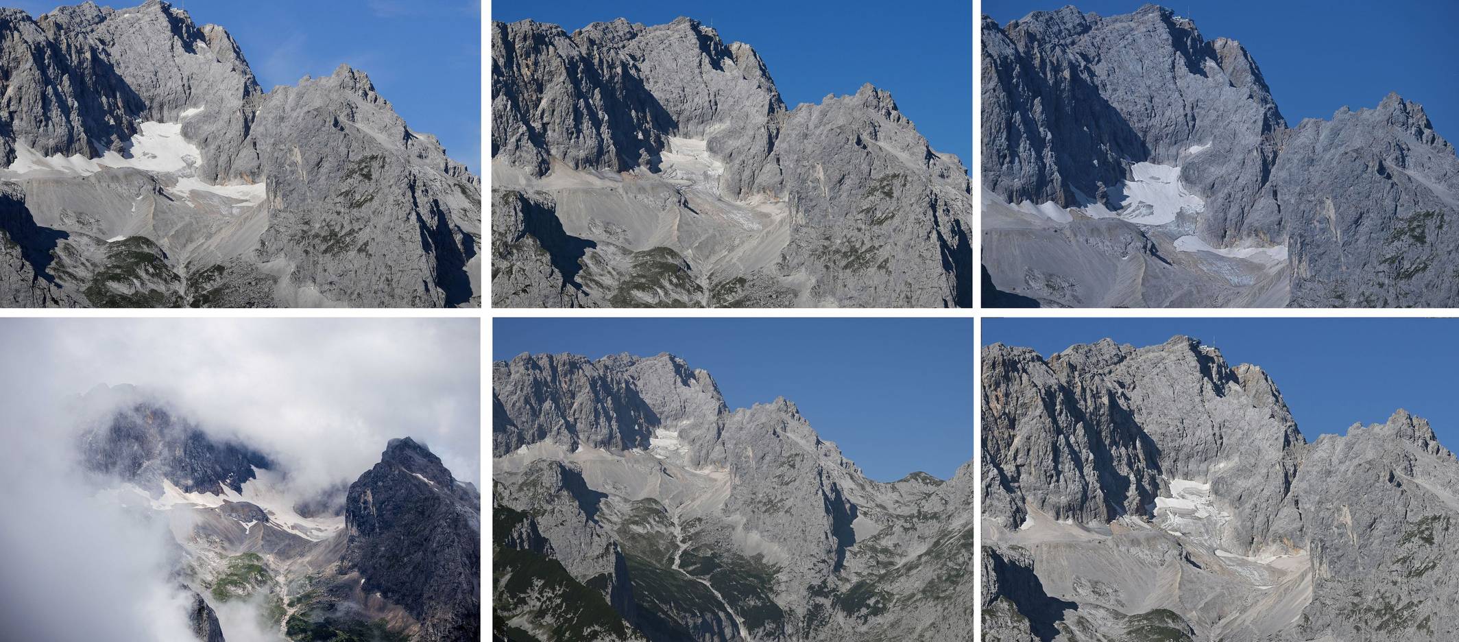 Zugspitze und Höllentalferner Gletscher