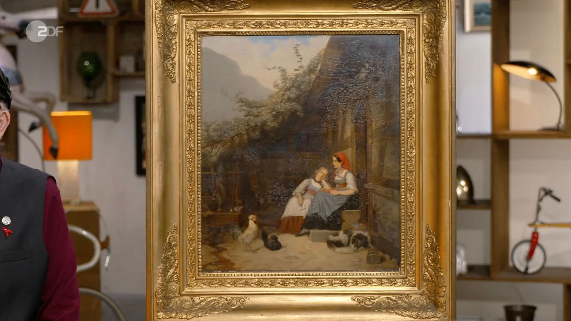 Das Bild war auf Holz gemalt - eine Technik, die laut Werner besonders feine Darstellungen ermöglichte. Zudem war sie von der Detailgenauigkeit beeindruckt: „Man erhält fast den Eindruck, es handelt sich um eine Porzellanmalerei.“ Die Feinheit der Ausführung sei „kaum zu übertreffen“. (Bild: ZDF)