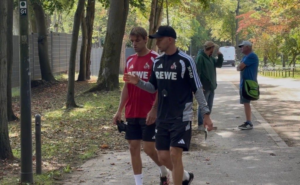 René Wagner und Borna Sosa beim Training des 1. FC Köln.