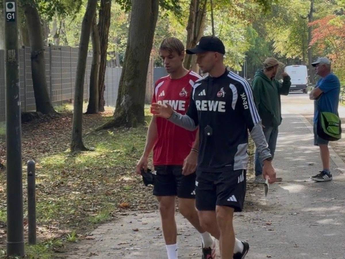 René Wagner und Borna Sosa beim Training des 1. FC Köln.
