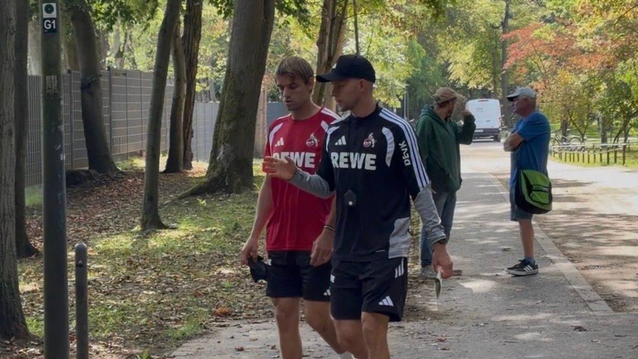 René Wagner und Borna Sosa beim Training des 1. FC Köln.