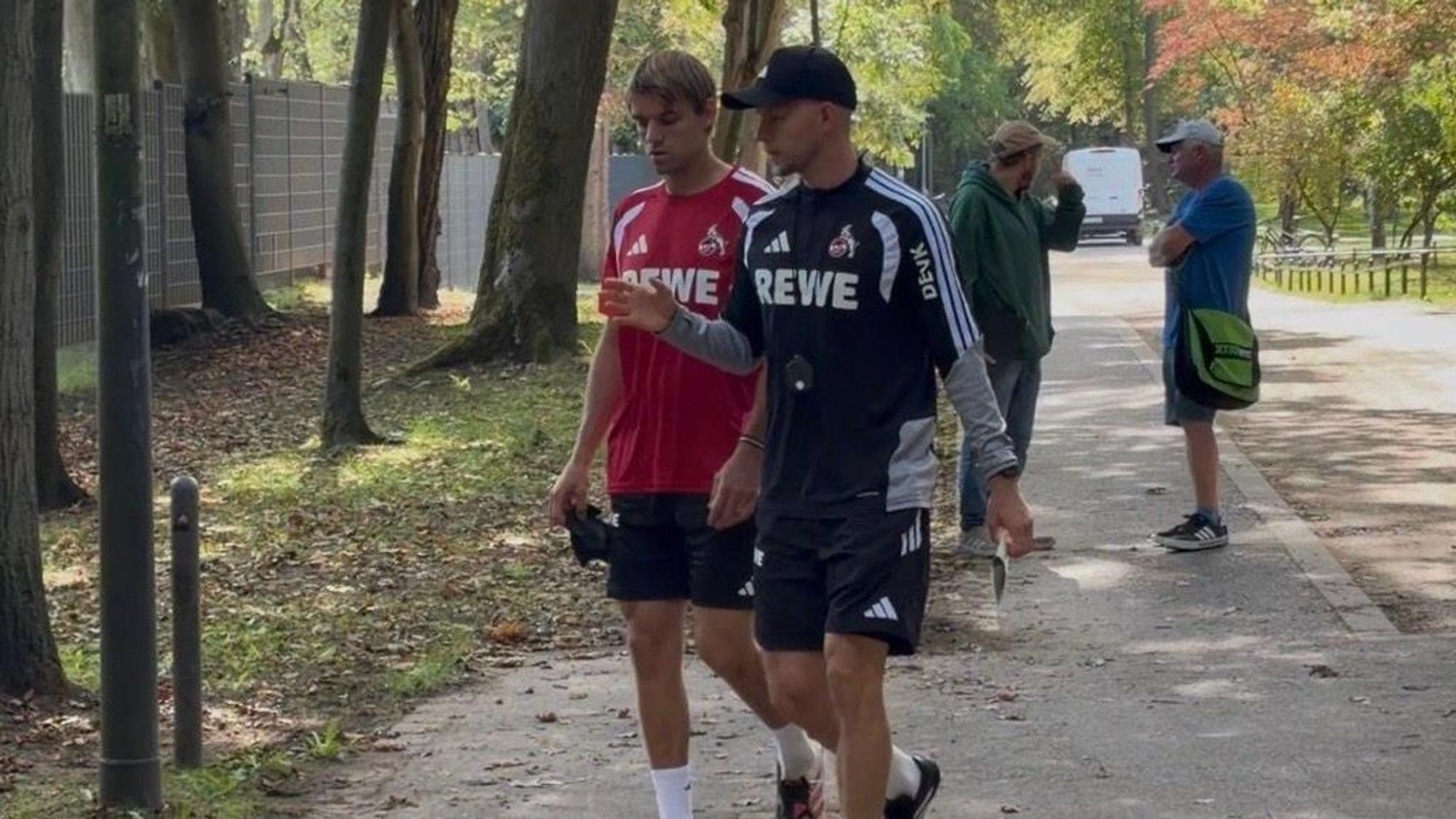 René Wagner und Borna Sosa beim Training des 1. FC Köln.