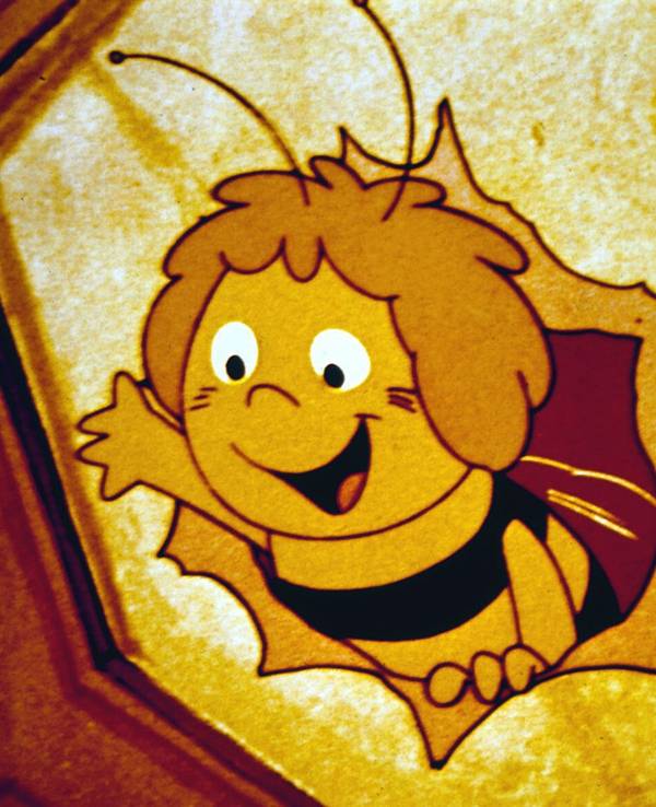 Eine ganz besonders freche, neugierige Biene ist ausgeschlüpft: die Biene Maja (Aufnahme aus 1976).