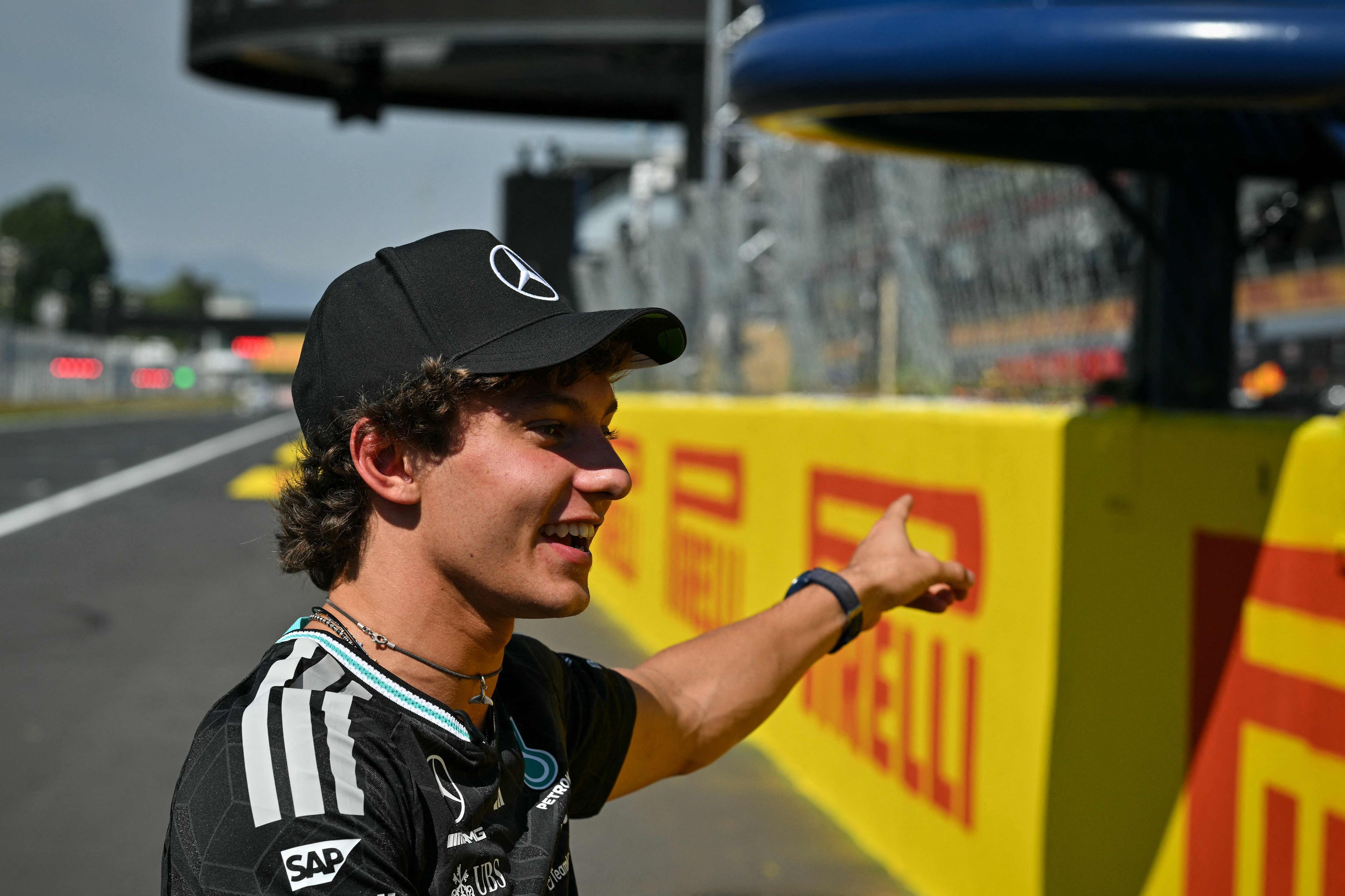 Bei der Formel 1 an der Strecke: Kimi Antonelli.