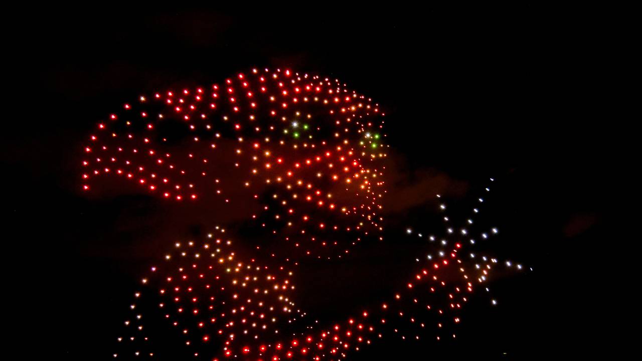 Die „DroneArt Show: Harry Potter“ in Weidenpesch.