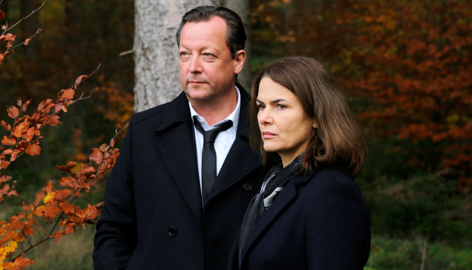 Hanns von Meuffels (Matthias Brandt) und seine Kollegin Constanze Hermann (Barbara Auer) kehren einmalig zu „Polizeiruf 110“ zurück. (Bild: ARD / Christian Schulz)