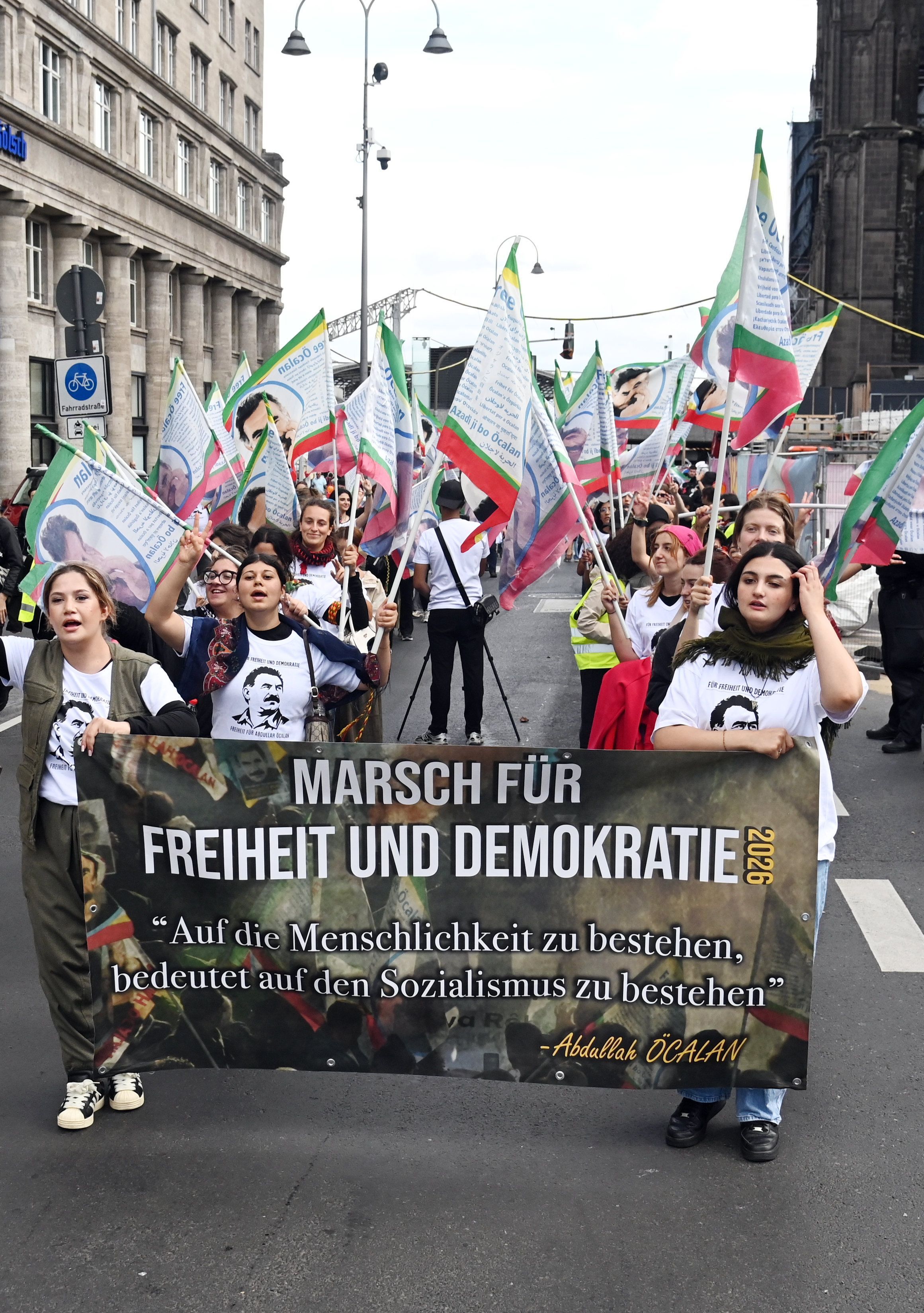 „Marsch für Freiheit und Demokratie“: Rund 2000 Menschen wurden erwartet.