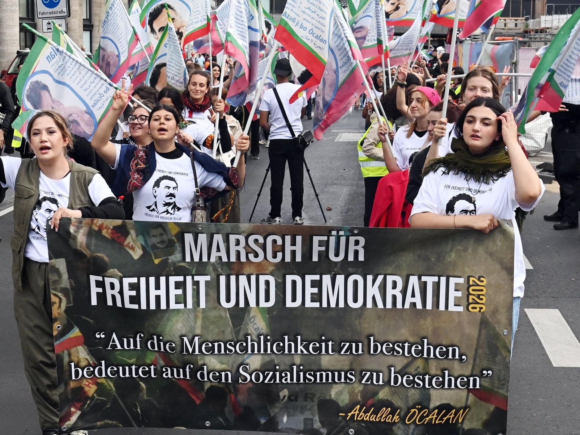 „Marsch für Freiheit und Demokratie“: Rund 2000 Menschen wurden erwartet.