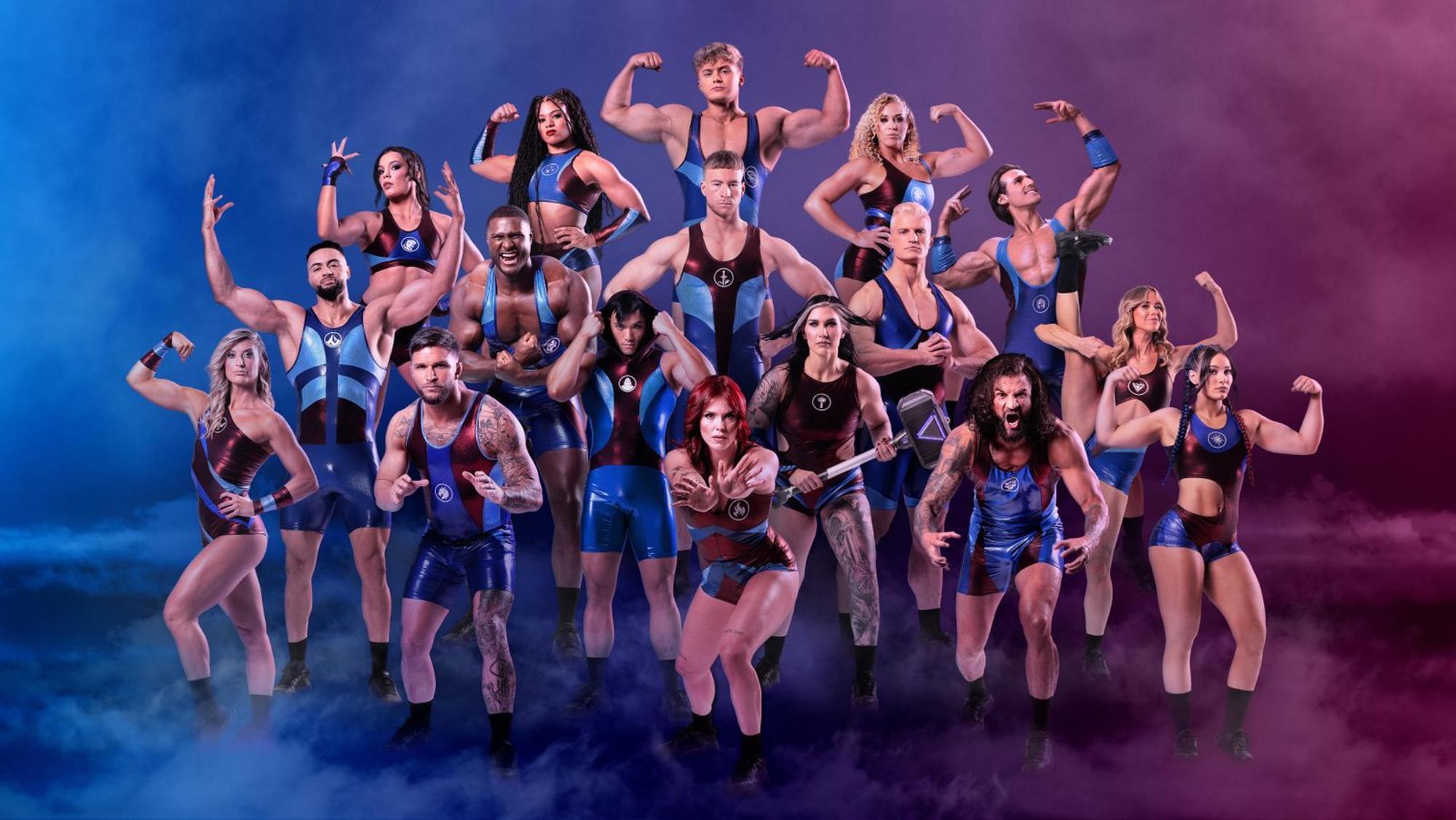 Sie sind die heimlichen Helden: 17 Gladiatorinnen und Gladiatoren mit klangvollen Namen und kräftigen Muskeln. „Das sind absolute Biester!“, urteilte Kommentator und Fachmann Frank Buschmann. (Bild: RTL/Pascal Bünning)