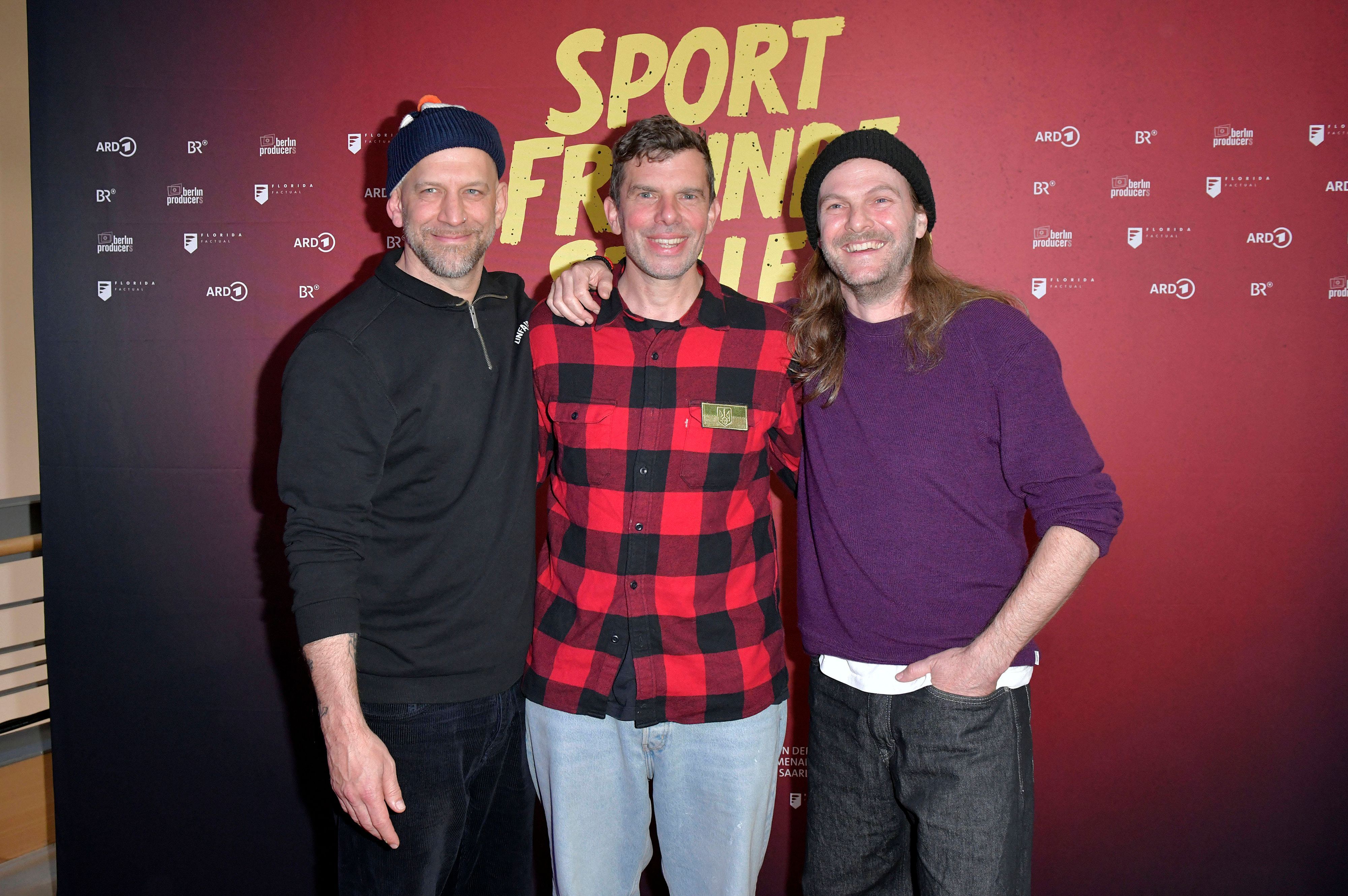 Florian Weber, Rüdiger Linhof und Peter Brugger von den Sportfreunden Stiller.