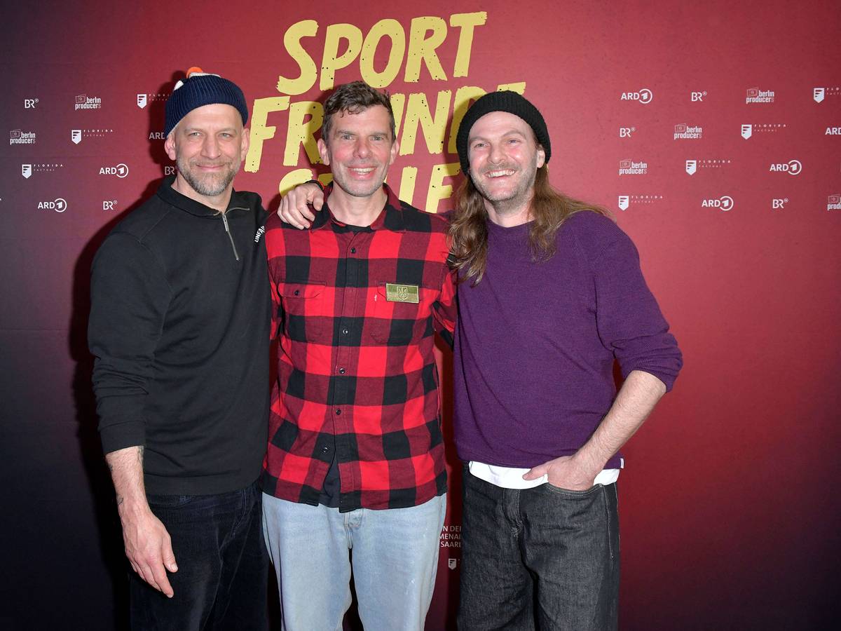 Florian Weber, Rüdiger Linhof und Peter Brugger von den Sportfreunden Stiller.