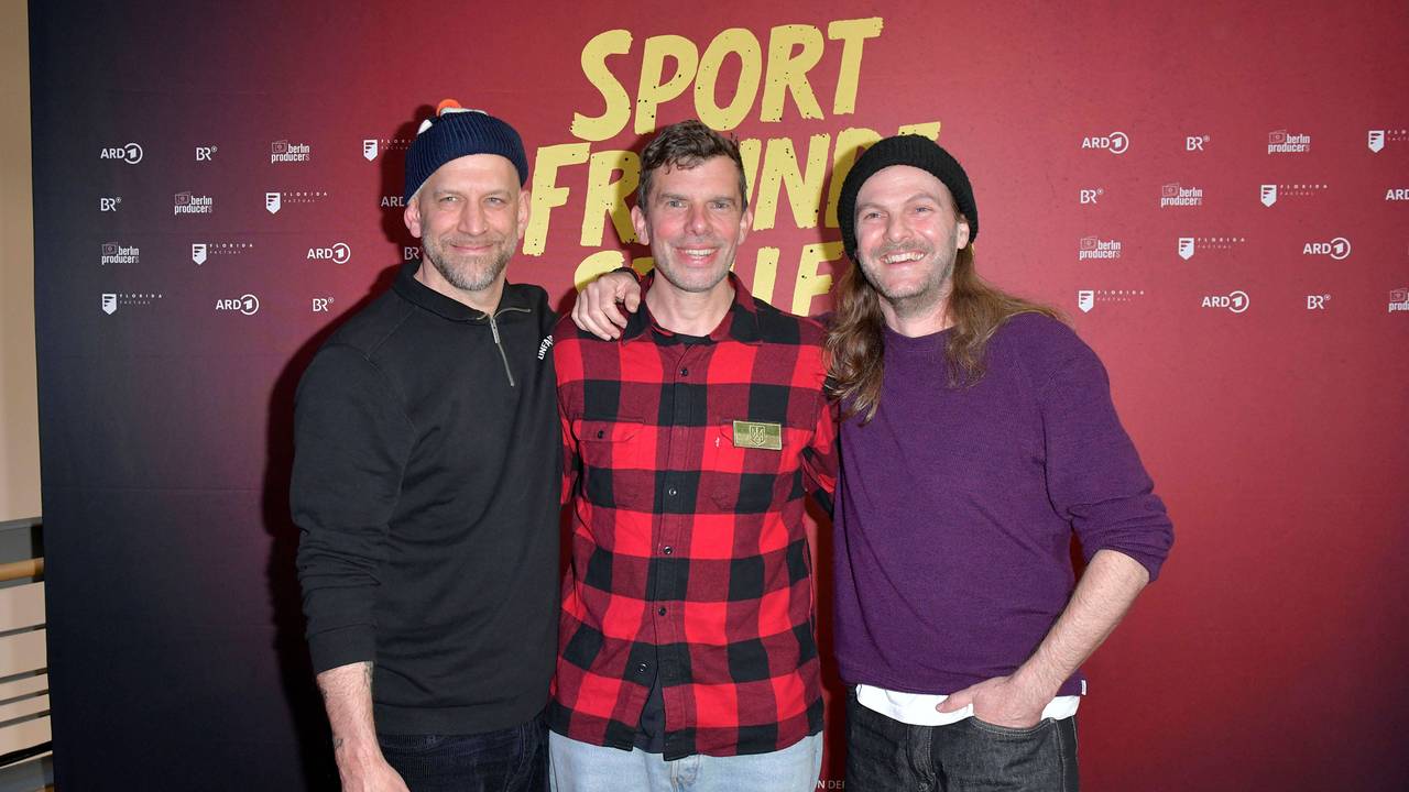 Florian Weber, Rüdiger Linhof und Peter Brugger von den Sportfreunden Stiller.