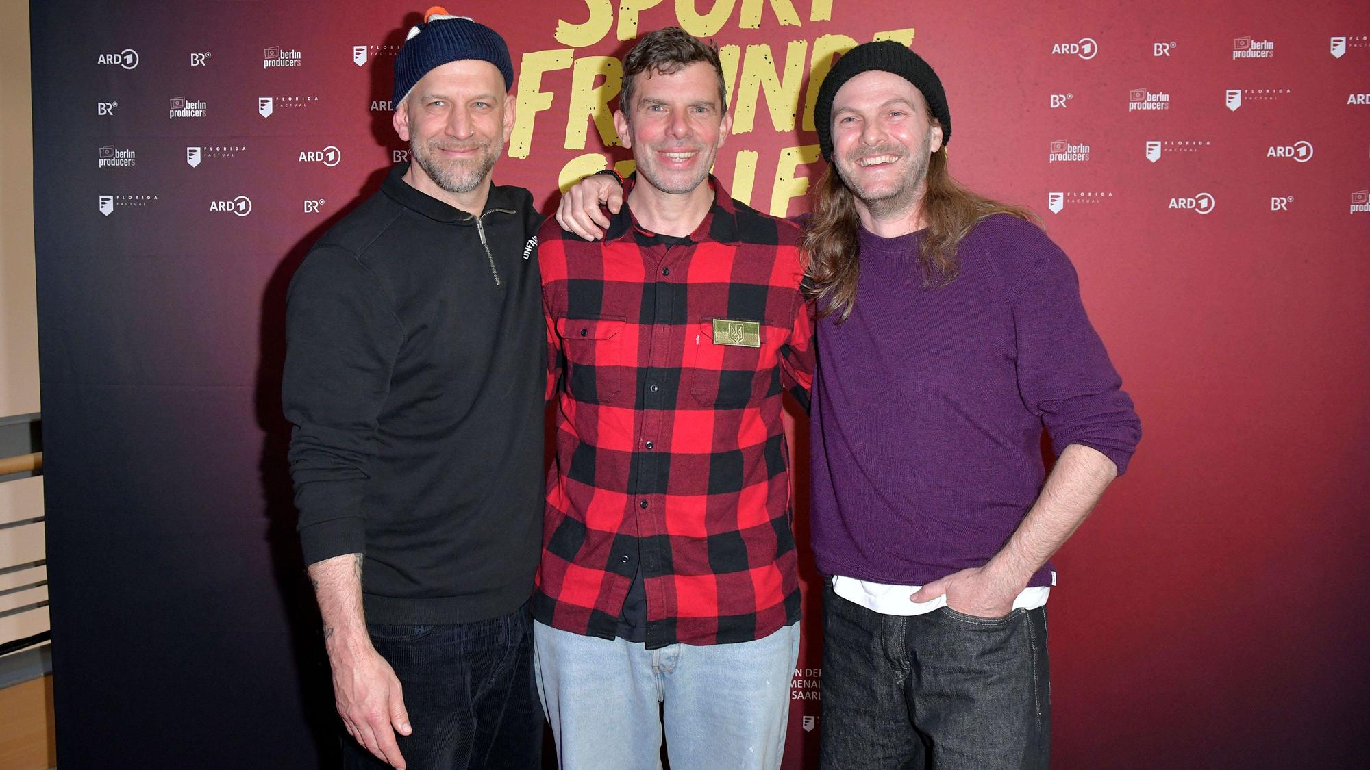 Florian Weber, Rüdiger Linhof und Peter Brugger von den Sportfreunden Stiller.