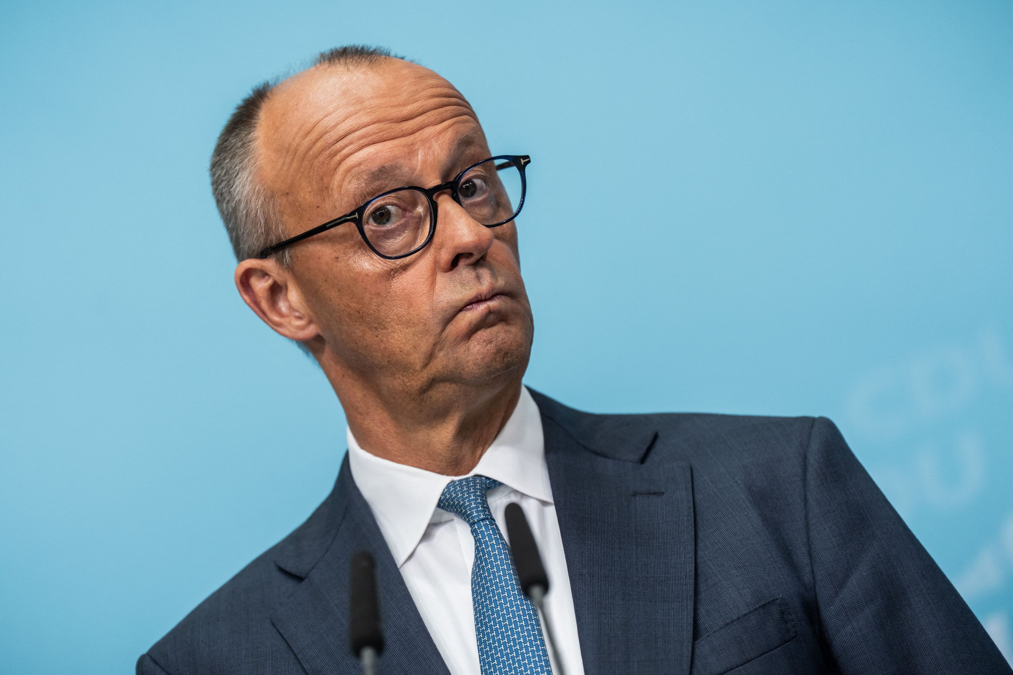 07.09.2026, Berlin: Friedrich Merz, Bundeskanzler und CDU-Vorsitzender, nimmt nach der Sitzung des CDU-Bundesvorstands im Konrad Adenauer Haus an einer Pressekonferenz teil. Foto: Michael Kappeler/dpa +++ dpa-Bildfunk +++