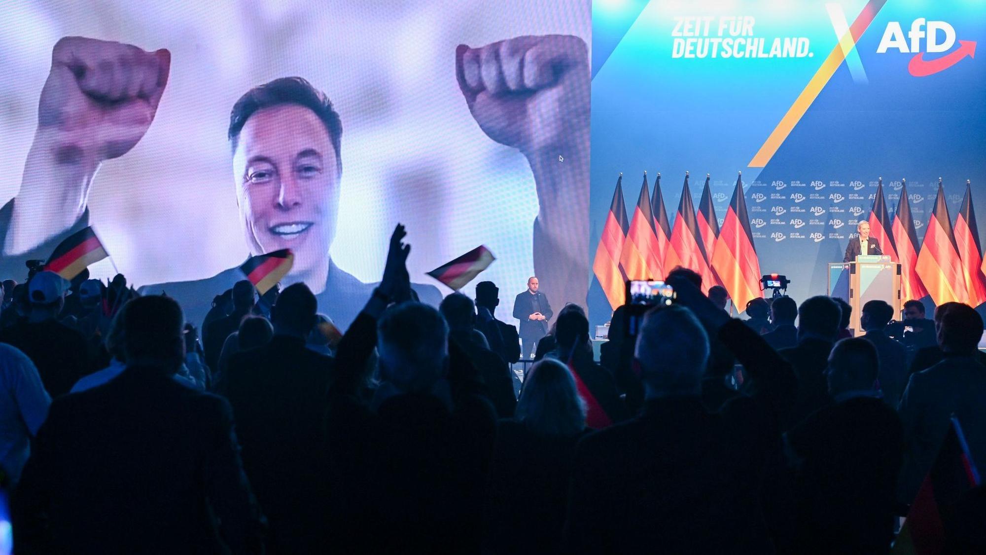 Elon Musk im Wahlkampf der AfD
