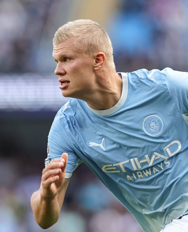 Erling Haaland im Dress von Manchester City.