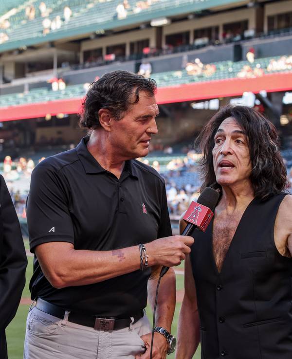 Gene Simmons und Paul Stanley vor wenigen Tagen bei einem Auftritt in Kalifornien.