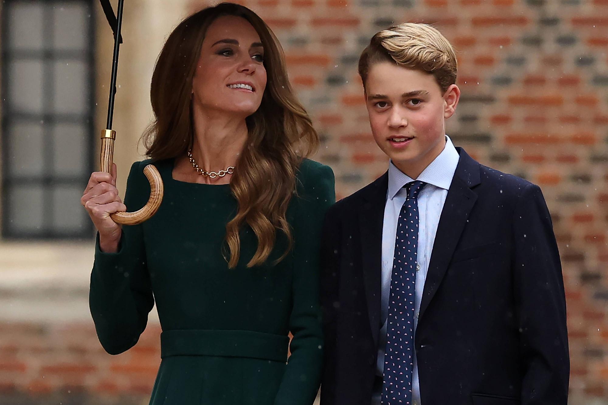 Prinzessin Kate und Prinz George in Eton.