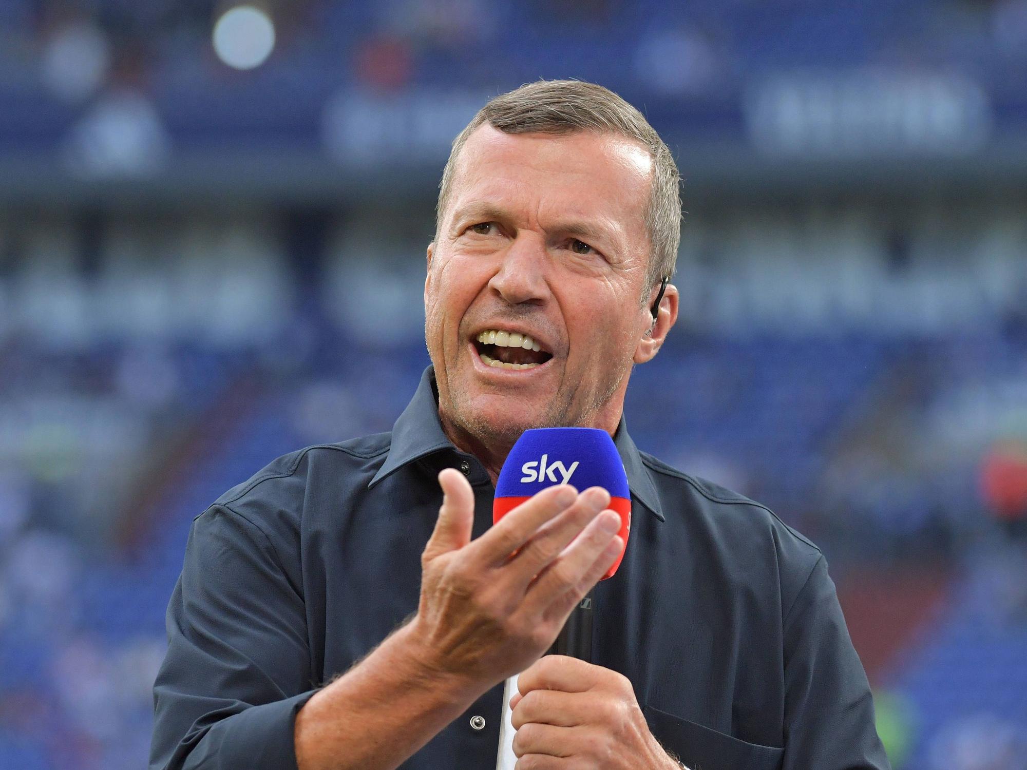 Ex-Nationalspieler Lothar Matthäus am Sky-Mikrofon